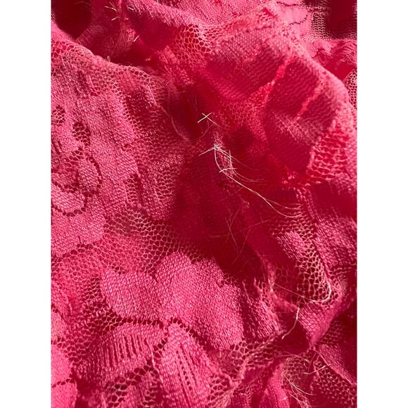 Jezebel Hot Pink Pushup Lace Bustier With Keyhole And Laceup Details Size M - Picture 7 of 7